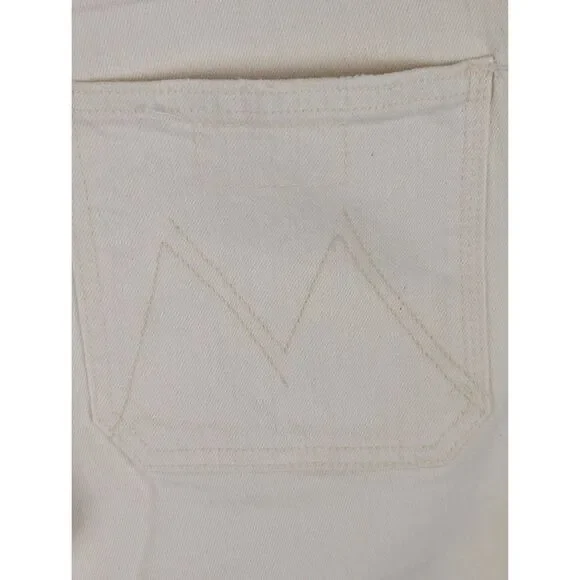 Mother Hustler Patch Pocket Flood Jeans in Act Natural Women's Size 31